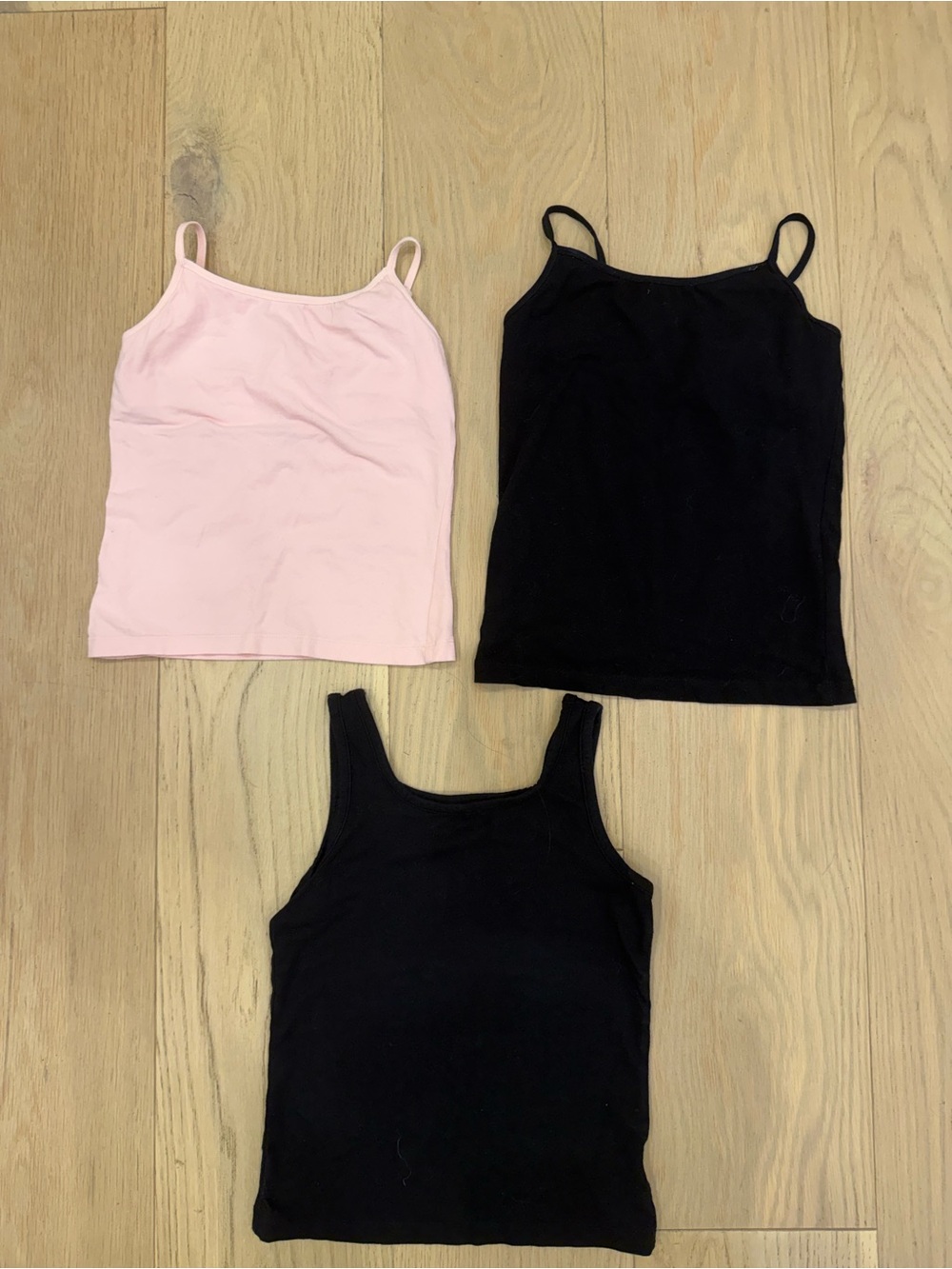 Pack of 3 gap Tank Tops - Black & Light Pink